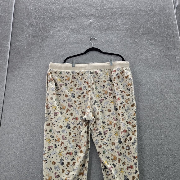 Disney Women Sleepwear XXXL Beige Graphic Print Characters Pajama Pants - Picture 9 of 10